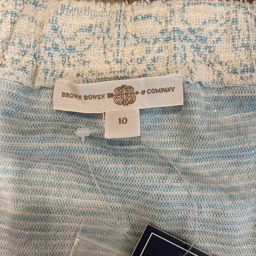 NWT Girls blue and cream skirt by Brown Bowen & Co Size 10 - Picture 2 of 5